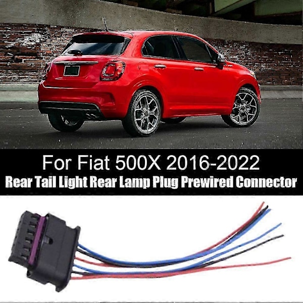 6-polig kontakt för Fiat 500X 2016-2022 Bakljus Bakre Lampa Förkopplad Kontakt P20211224631