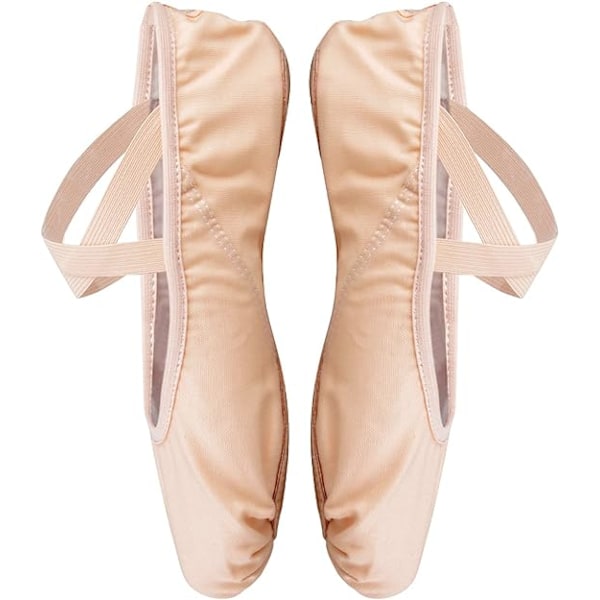 Balletdansesko med delt såle - Flat Gymnastikdanseslippere Lightpink 2.5 UK