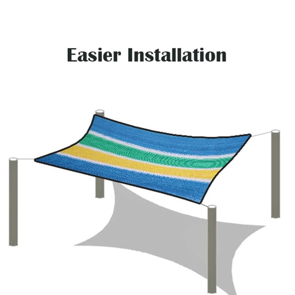 Rektangulært skyggenett, lys farge utendørs markise/svømmebasseng/garasje skyggeklut/skygge