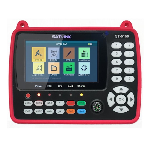 Satlink ST5150 H.265 Digitalt Satellittmåler, DVB-S2, DVB-T/T2/C, Støtter QPSK