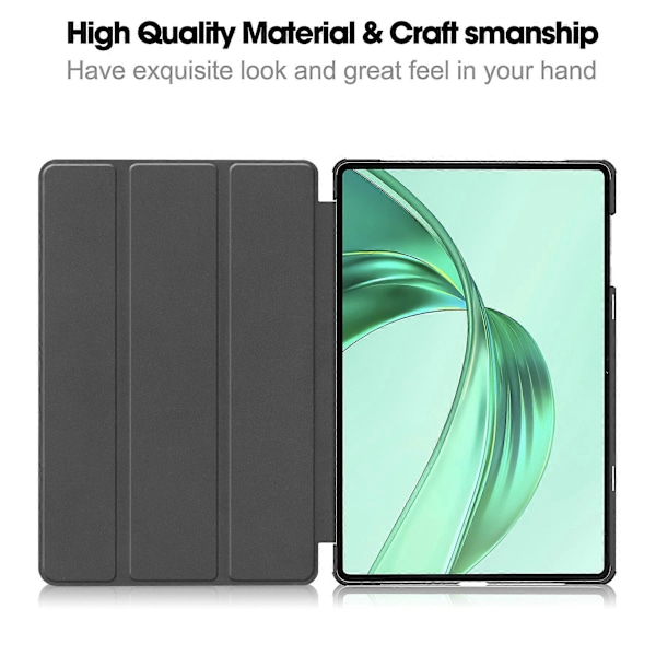 For Honor Pad X8a Etui Anti-Drop Læder Stativ Tablet Cover Blackish Green