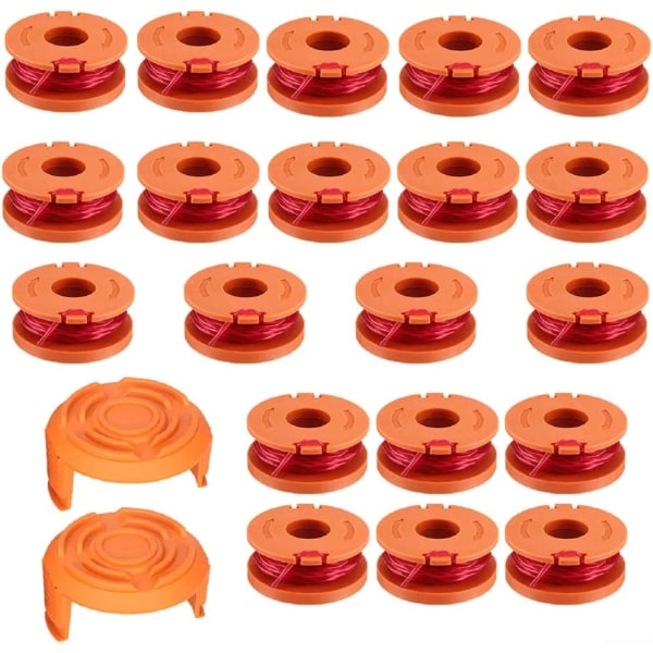 20 stk. spoler med 2 hetter for URPIZY gressklipper, passer til Worx WA0010 WG154 WG163 WG180 WG184