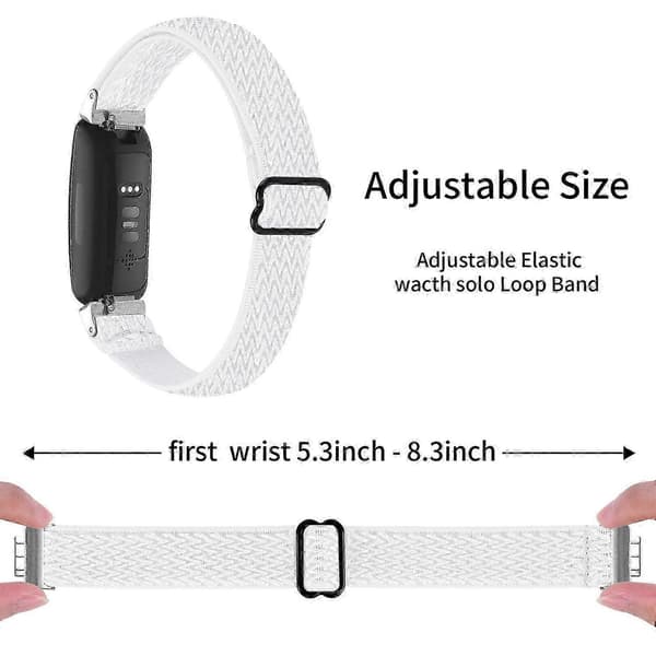 Til Fitbit Inspire 3 Wave Shape Vævet Nylon Smartwatch Rem Erstatningsarmbånd Multicolor Style C