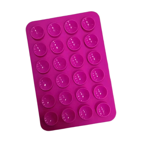 Telefon Sugekop Holder Silikone Telefon Cover Bruseholder til Selfies og Videoer Lysegrå Pink 8cmx5.5cm