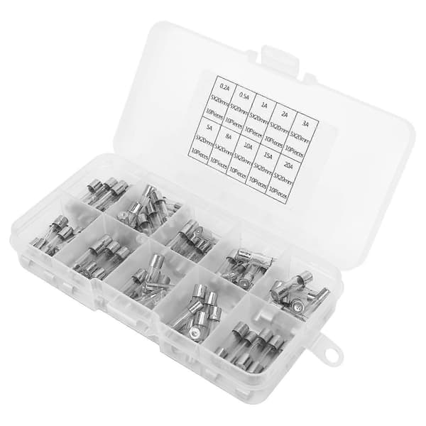 Lasitulppasarja 100 kpl 5 x 20 mm 0,2 - 20 AMP teollisuustarvikkeet