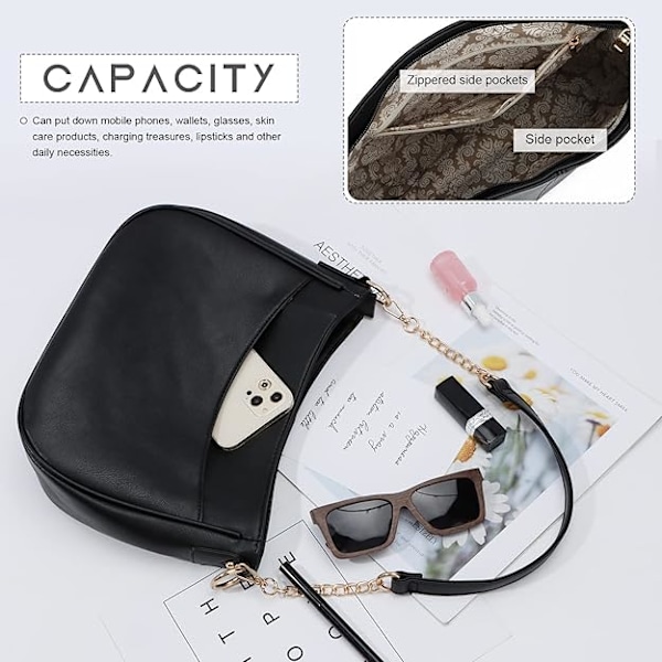 Dame PU Læder Crossbody Taske Stor Håndtaske Simpel Stil Tote Tasker Casual Skuldertasker til Piger Negro