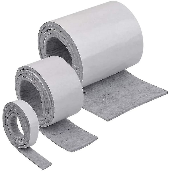 Paket med 3 Filttejp Självhäftande Filtglid, 2 cm / 5 cm / 10 cm Självhäftande Filt