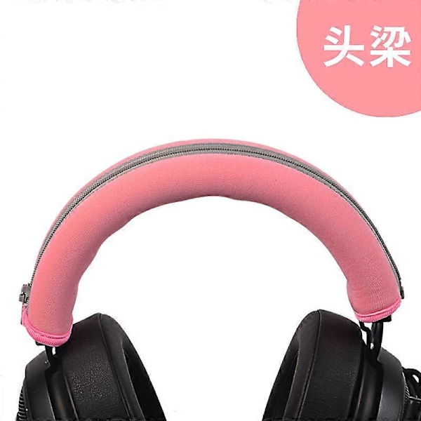 Øreputer og hodebånd erstatningsputer for Razer Nari Ultimate 7.1 Gaming Headset pink head beam