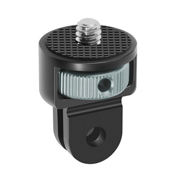 Uppgraderad Mini Stativfäste Adapter i Rostfritt Stål med 1/4 Skruv för Hero 10 Blac grey