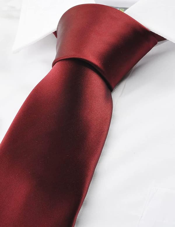 Menn Slips Solid Farge Halsduk for Menn Bryllup Forretning Formelle Slips Dark Grey