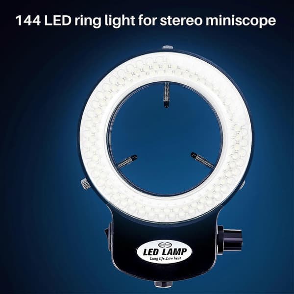 144 LED Miniscope Ring Light Ring Light 0 - 100% Justerbar Lampe Til Miniscope Ring Light