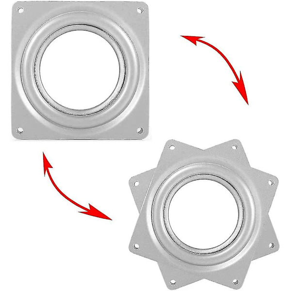 Kugleleje Drejeskive, Drejeskive, Drejebund, 360 Graders Drejeskive, Drejelig Kvadratisk Metal, Drejelig Bådstol Bar, Drejelig Stol Sædeplade, 4 Tommer