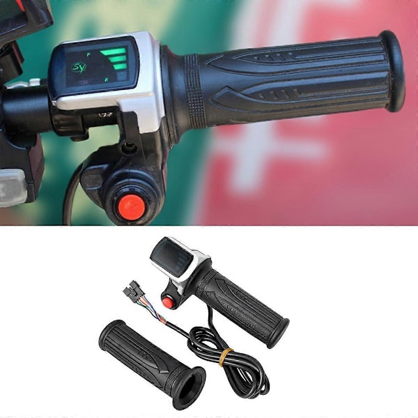 Universal Elektrisk Cykel Gasspjæld med LCD Display Håndtag Gasspjæld til 36V Twist Gasspjæld Scooter E-