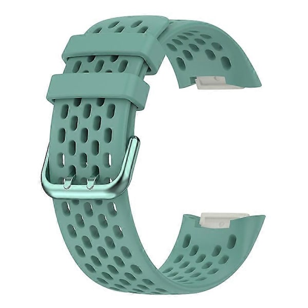 Blød silikone sportsudskiftningsurrem med åndbare huller til Fitbit Charge 6/5 Multicolor Style K