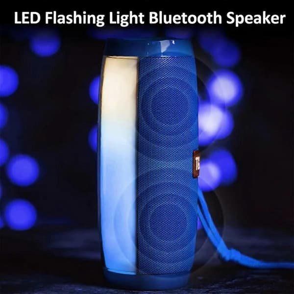1OW Bærbar Bluetooth-høyttaler Trådløs Bluetooth-høyttaler Sterk diskant med LED-lys