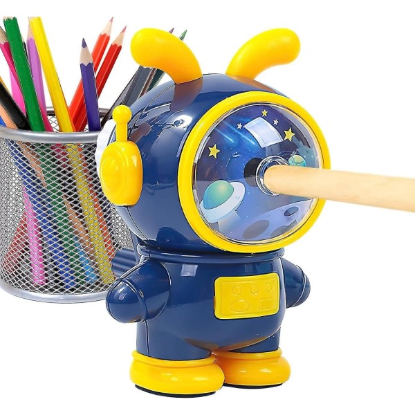 Manuel blyantspidser, Space Rabbit Shape blyantspidser, kunst blyantspidser, klasseværelses blyantspidser til studentergaver Mørkeblå Dark Blue