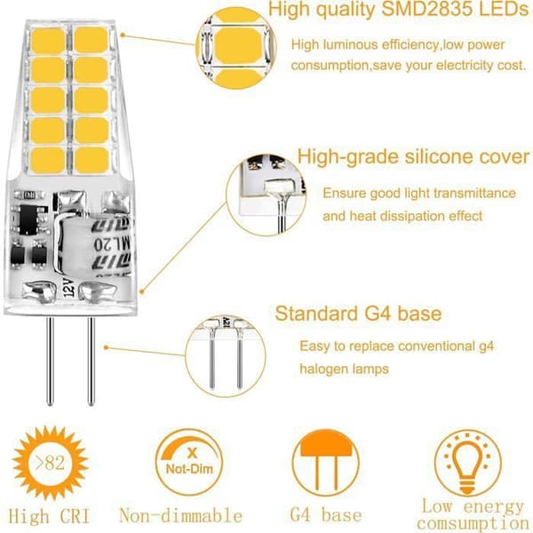 LED-lamppu G4 - AIMOONSA - 20x2835 SMD - 3,5W - 3000K - 350LM