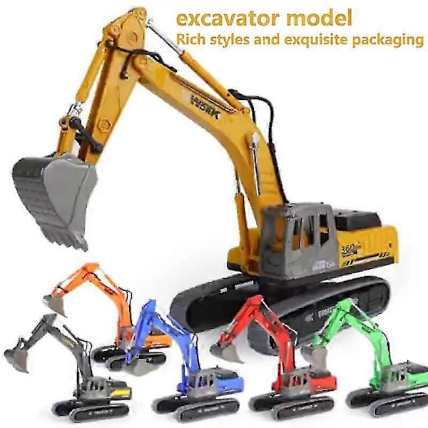 Tröghetsdriven Grävmaskin Modell Ingenjörsfordon Leksak Present Barn Green one size