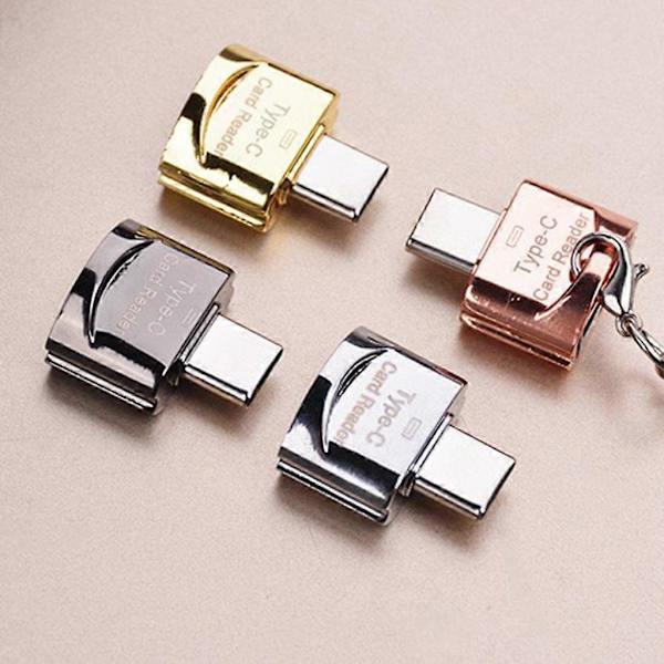 USB 2.0 Typ C Kortläsare för SD, Micro-SD PC Smartphones med OTG Funktion