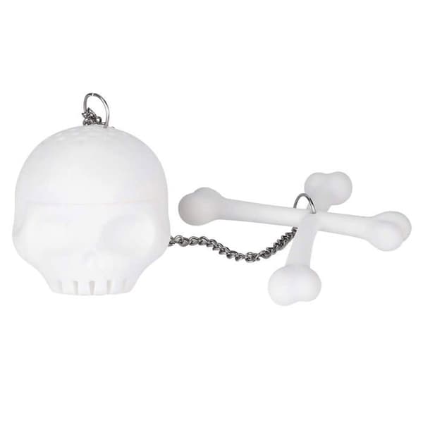 Silikone te-infuser - 1 stk., blad-/kranie-/knogleform - Velegnet til teblade, diffusionsmærke