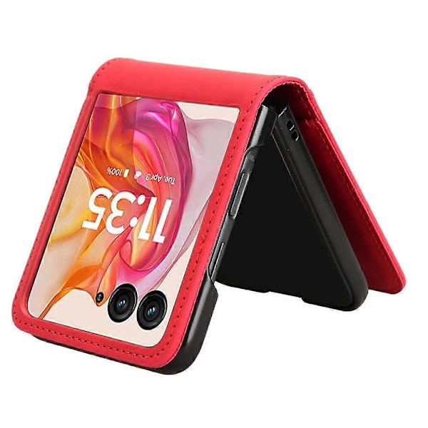 Läderfodral för Motorola Razr 50 Ultra Red