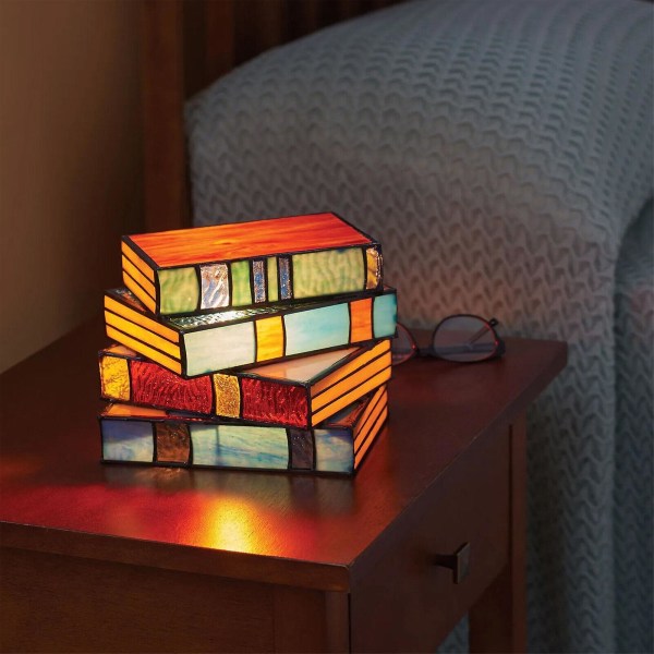 Grænseoverskridende nyt produkt Stained Glass Stacked Books Lampe Stained Glass Book Stacking Lamp