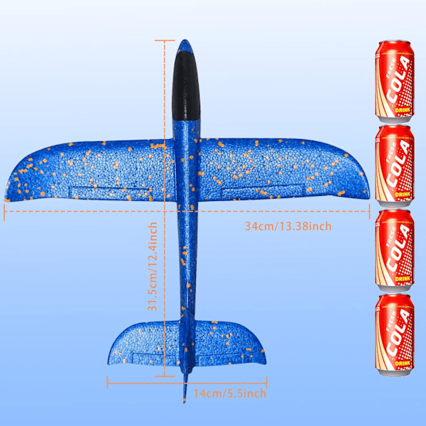 Gliderflyvemaskiner til Børn - Skumfly Legetøj Stor Kaste Skum Glider Stunt Polystyren Flyvemaskiner til Børn og Voksne