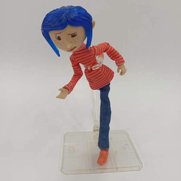 NECA Coraline, Coraline Caroline Regnrockversion 7-tums Super Actionfigur Modell B