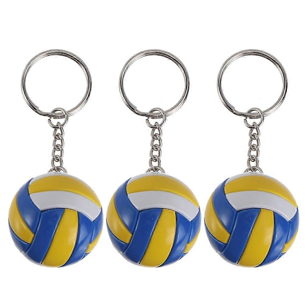 3 stk. Simulations Volleyball Nøglering Vedhæng Volleyball Sports Souvenir