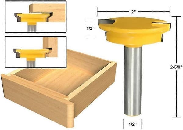 1/2-tomme skaft vendbar skuffelås fræser - 2-tommer diameter -Sy