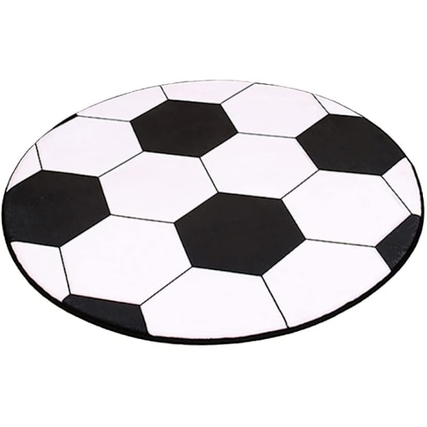 Floor pad 1pc Cute Cartoon Football Carpet Round Soccer Kids Rug Coffee Table Chair Mat  Handmade Carpet(80cm/31.5inch)