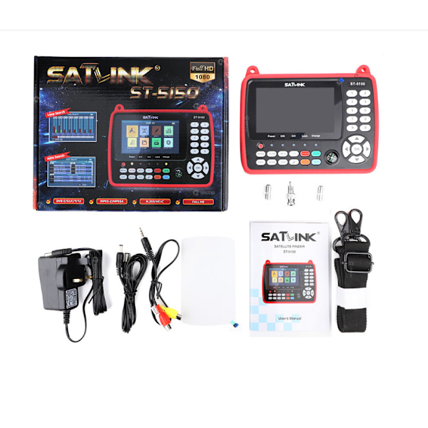 Satlink ST5150 H.265 Digitalt Satellittmåler, DVB-S2, DVB-T/T2/C, Støtter QPSK