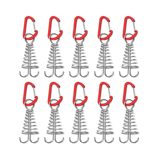 Octopus Deck Peg 10pcs/ set Stainless steel Tent accessories Board Peg Spiral White