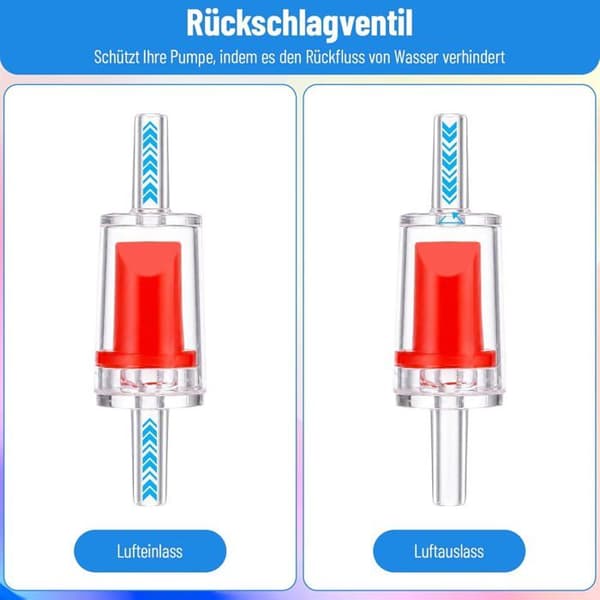Backventil - 12-pack - ABS - Luftreglering - Akvarium och bevattning - För 3/16\"-slang