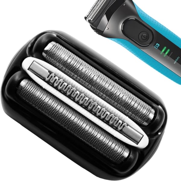 32B S3 udskiftningsbarberhoveder, der er kompatible med tilbehør til Braun Series 3 elektriske barbermaskiner