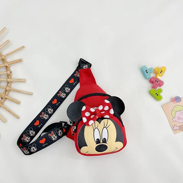 Liten Ryggsäck för Pojkar och Flickor, Reseaxelväska, Messenger-ryggsäck i Nylon med Dragkedja, Unisex-stil F