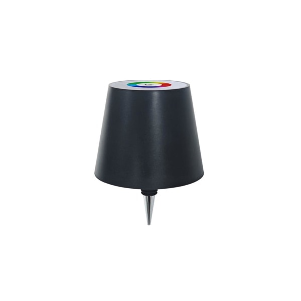 Trådlös flasklamp, touch 3-färgs dimbar LED-flasklamp för festbarer [LGL] Vit Black
