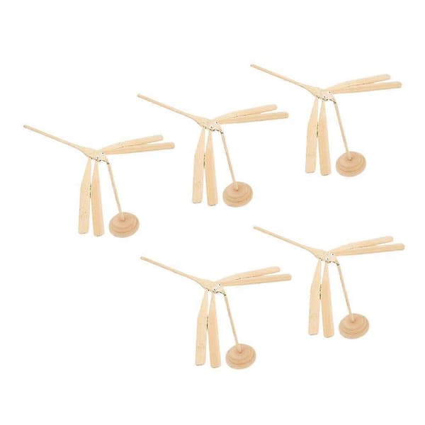 5 st Bambu Balans Libelldjur Bambu Libelldjur Prydnad Hantverk Bambuleksaker Ornament