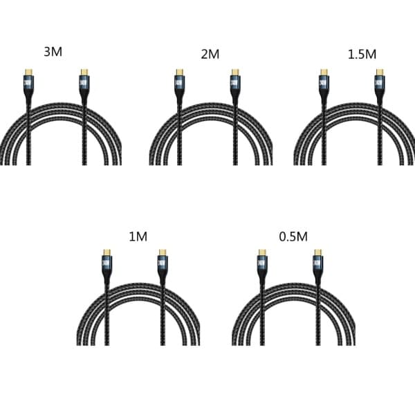 240W Type-C Kabel USB C Hurtigladekabel 48V5A Strøm Hurtig PD Ladekabel Data Synkroniseringskabel 3m