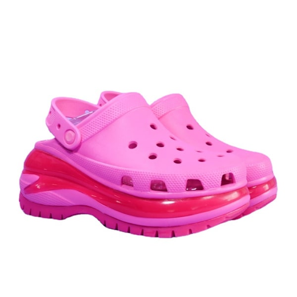 Cro Classic Mega Crush Clog - Damesko Sorte Sandaler - Ekstra Tyk Crush Sål rosa M4W6/36 code