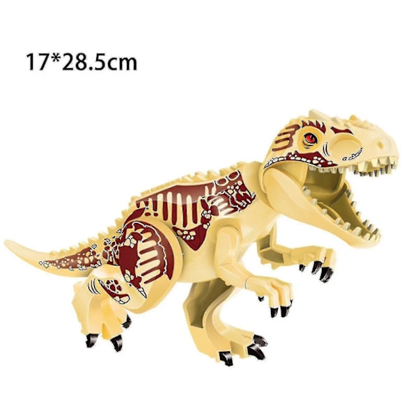 Dinosaurfigurer, Indominus T Rex klodser, Stor dinosaurklods, Børnefødselsdagsfest Beige Tyrannosaurus rex