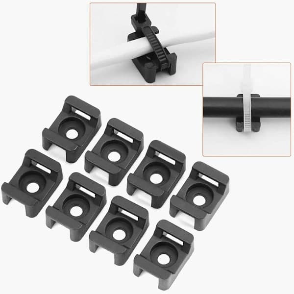 150 stk. sorte kabelbinderholdere, kabelbinderbase, 23 mm x 16 mm