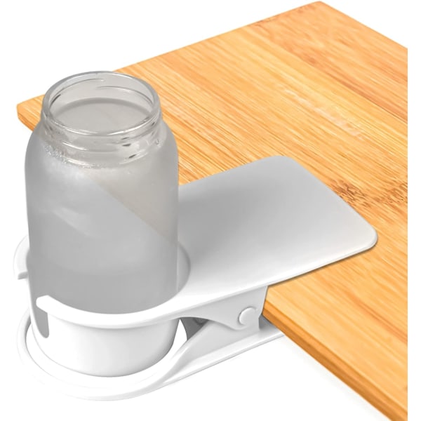 Dryckeshållare klämma, bärbar bordssida mugghållare kopp fat klämma design för vatten dryck dryck läsk kaffe te (svart)