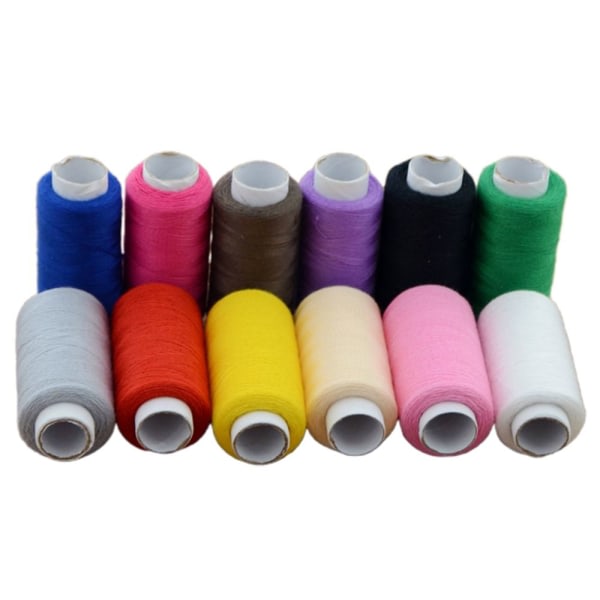 12-delt sytråd Polyestertrådsæt til symaskiner Multicolor