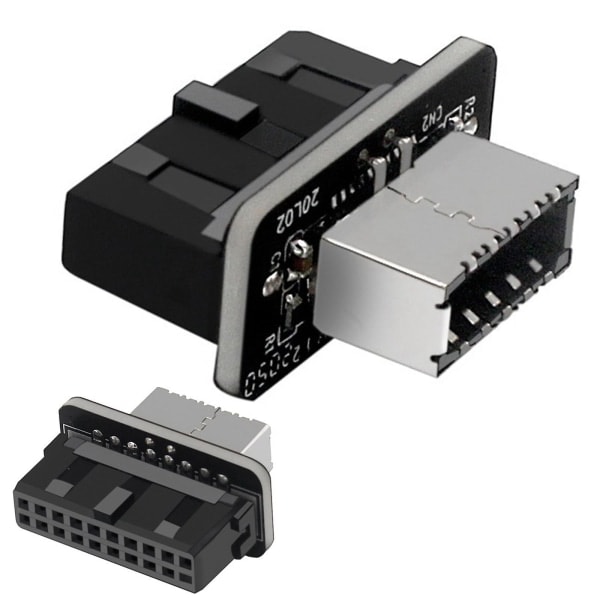 Usb 3.0 intern header till Usb 3.1/3.2 Typ C front Typ E adapteromvandlare A