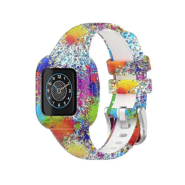 För Garminfit Jr 3/Garmin Vivofit Jr 3 Andningsbart Armband Svettsäkert Anti-repa H Painted
