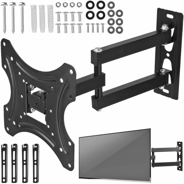 Roterbar veggfeste for TV - TV-feste med arm - 14-55 tommer svart