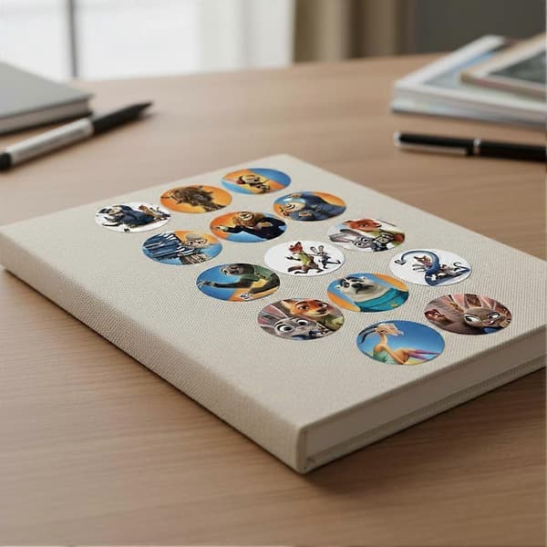 Zootopia rullklistremerker for utklippsbok, journal og forsegling av gavepakker C