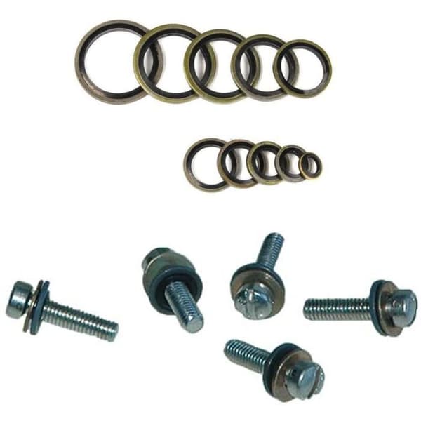 150 x Assorteret sæt af bonded seals M6-M24 pakninger til bundprop
