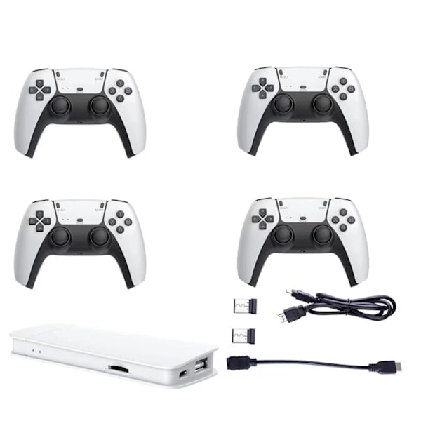 40 000+ 4K HDMI TV Spillkonsoll Retro med 2 Trådløse Kontrollere M15 128G four-player version